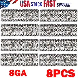 8x Wire Coupler Terminal Butt Connector 8 GA Gauge Input & Output Set Screw NEW
