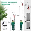 Suchtale 10ft Pole Saw, Manual Tree Pruner Sharp Steel Blade