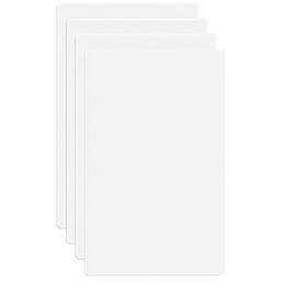 1-Gang Screwless Blank Wall Plate Cover Blank Switch Outlet Electrical Faceplate for Light Switch, Receptacle, Dimmers, USB Outlet, GFCI, Child Safe Cover Plate, White (4-Pack)