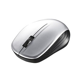 Buffalo BUFFALO Wireless (2.4GHz) Blue LED Mouse 3 Button Silver BSMBW105SV