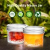 LinTimes 4oz Glass Jam Jars, Mason Canning Jars With Regular