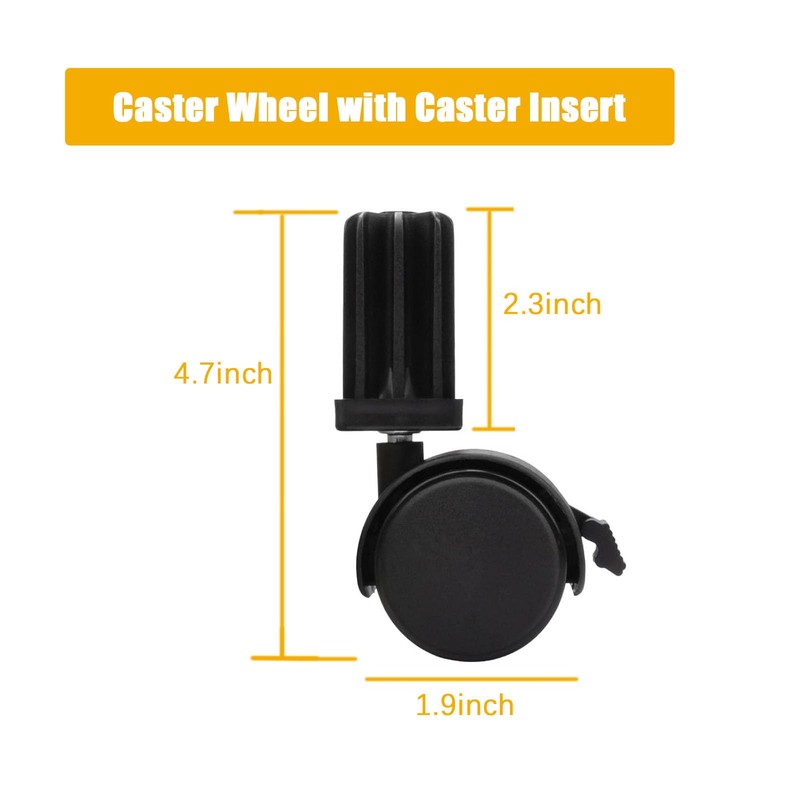 (2) Caster Wheel Gas Grills fits Weber 6414 Genesis, Summit,