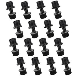 16 Pack Motorcycle Licenses Plates Screws Nylon License Plate Cover Screws Plastic Nylon License Plate Frame Cover Fastener Kit Frame Holder Bolts Nuts for Motorcycle Cars Trucks Bike Plates Fasteners