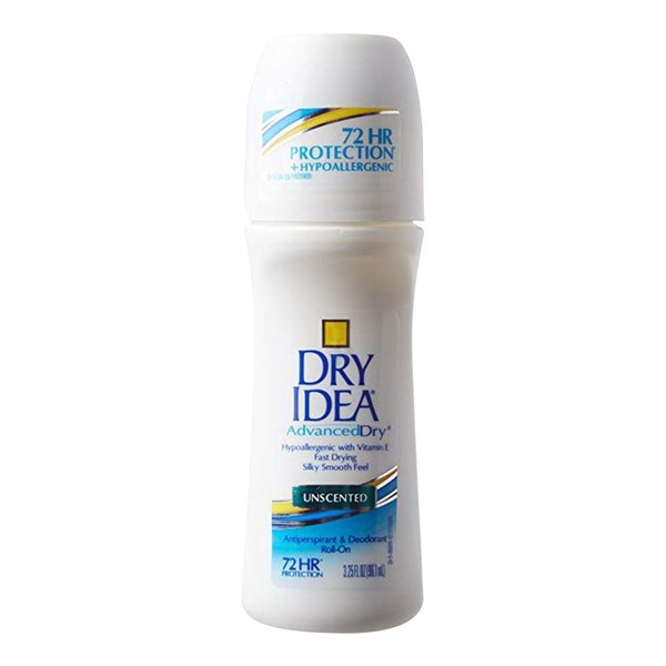 Dry Idea Anti-Perspirant Deodorant Roll-On Unscented 3.25 oz (Pack of 5)