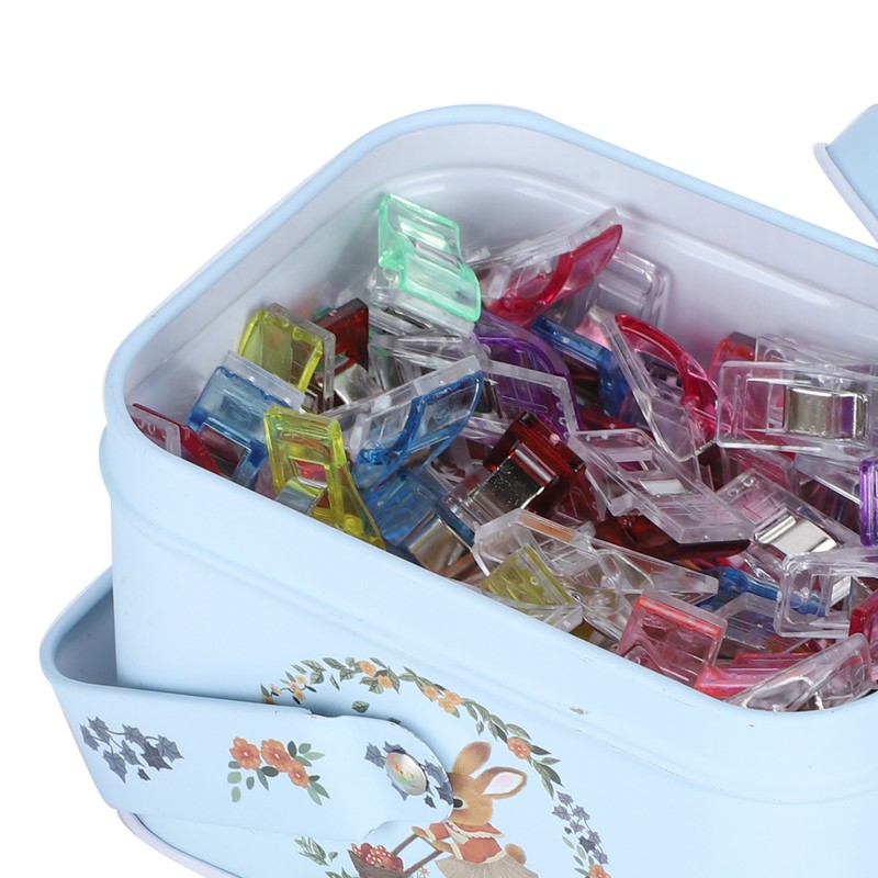 100Pcs Hemming Clips DIY Colorful Plastic Fabric Cloth Craft Clip