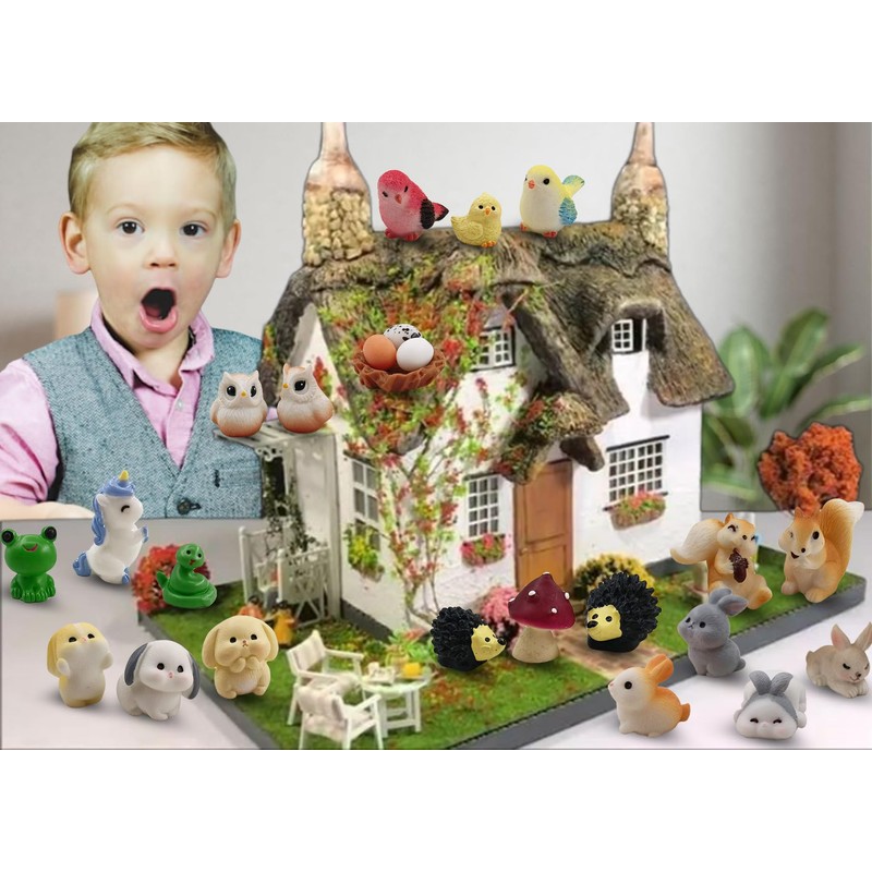 Tiny Resin Animals to Hide Mini Resin Animals 30 Pcs