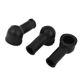 Motoforti Universal Terminal Insulating Covers, 12mm x 8mm, Black, 3 Pcs
