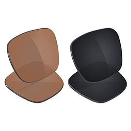 Galvanic Replacement Lenses for Arnette Witch Doctor AN4177 Sunglasses - Amber + Black Polarized - Combo Pack