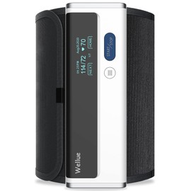 Wellue BP2A Smart Blood Pressure Monitor - Wireless Uppr Arm Cuff Bluetooth BP Machine with One Piece Design, Stores Historical Data and Connects Easily to The APP for iOS & Android