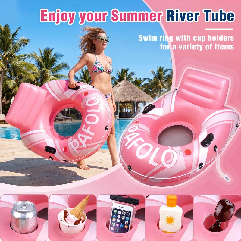 PAFOLO River Tube for Heavy Adult, 55" Large Inflatable River