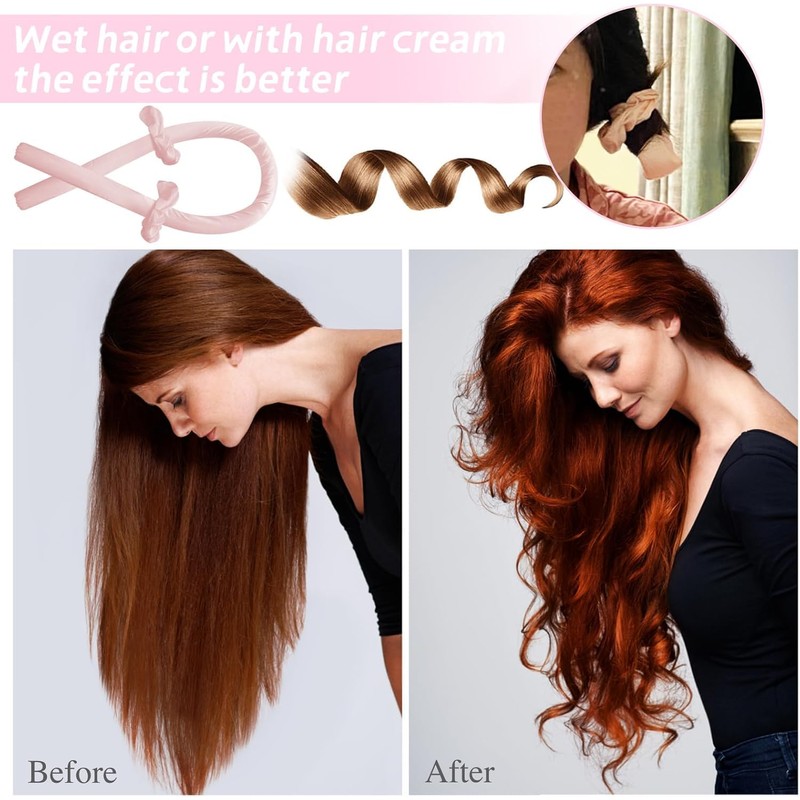 Rizador Pelo Sin Calor, Rizador Sin Calor para Cabello con