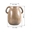 Tanvecle Brown Ceramic Vase with 2 Handles, Modern Farmhouse Vase