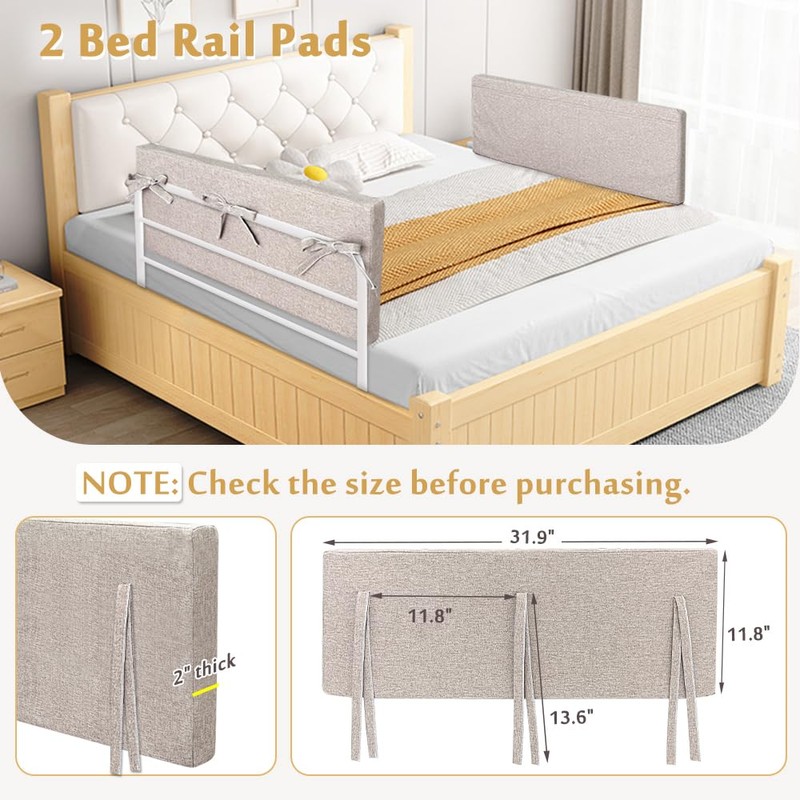 Mybow Bed Rail Cushion, Hospital Bedside Rail Pads, Medical Foam