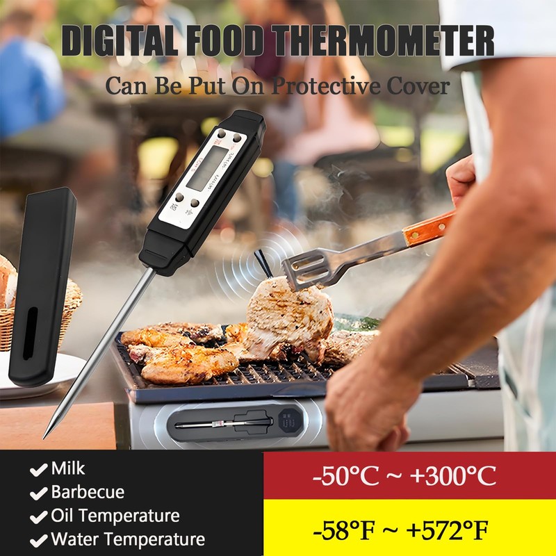 Ausenzup Meat Thermometer - Digital Food Thermometer for Cooking Kitchen