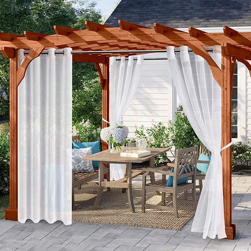 Waterproof Indoor Outdoor Curtains Sun Blocking Curtains for Bedroom Porch