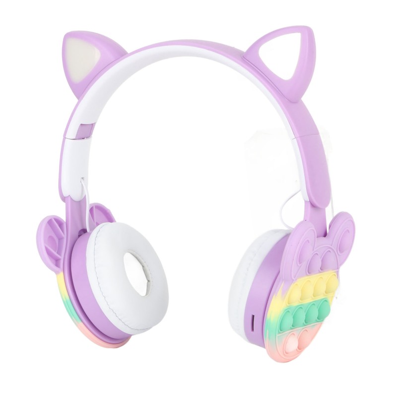 Bluetooth Cat Ear Headphones Fashionable Light Up Wireless Headset for