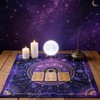 Vwejofff Purple Tarot Altar Cloth Short Plush Laser Cut Edge