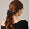 Embellished Sparkly Black Crystal Scrunchie Hair Tie Ponytail Holder Accessory