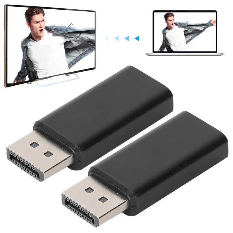 2Pcs DP Male to HDMI Female Adapter Converter Transformer for