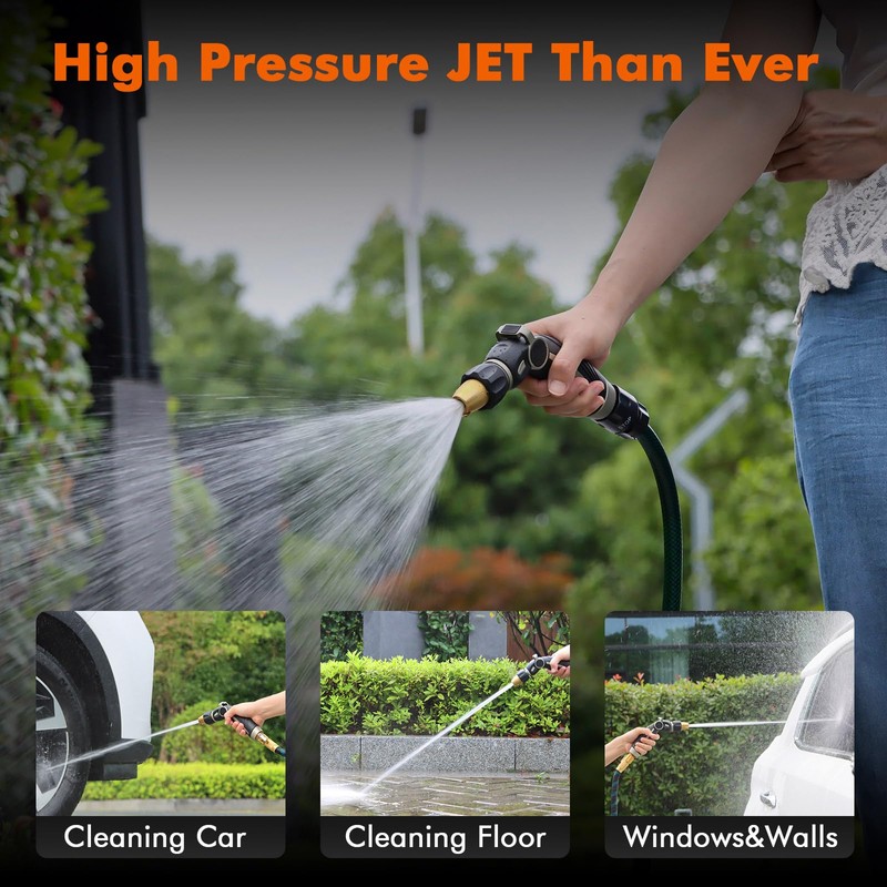 RESTMO High Pressure Hose Nozzle Sprayer, Heavy Duty Brass Head,