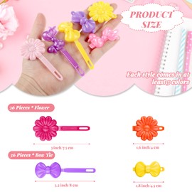 Pasadores de pelo de plástico con bisagras para los años 80 y 90 con diseño de dibujos animados, para niñas (estilo delicado)