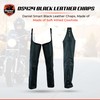 Daniel Smart Motorcycle Leather Chaps – All Season Unisex Biker