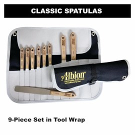 Albion Engineering 258-G01 9-Piece Classic Spatula Set in Tool Wrap Navy