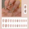 XUZOO 24 Pieces Nail Tips, 3D Nails, Short and Long,