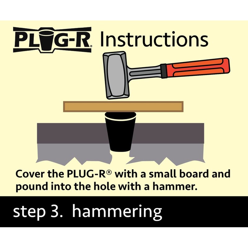 Plug-R 1 1/8" Asphalt Plugs, 25 Pack - Quick Fix
