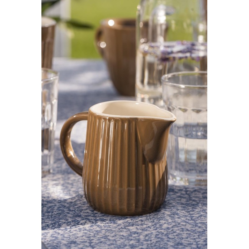 IB Laursen Milk Jug Mynte Hazelnut Brown Ceramic Cream Jug