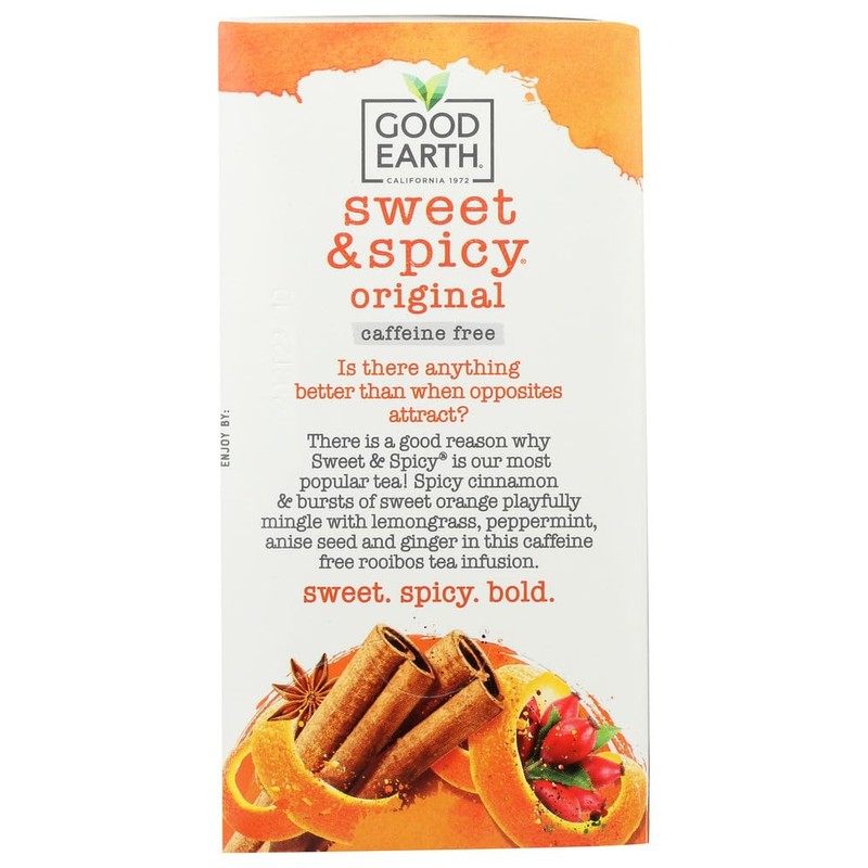 Good Earth, Original Sweet and Spicy Caffeine-free Herb Tea, 18