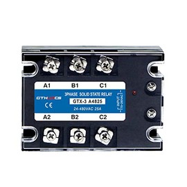 3 Phase Solid State Relay SSR-25AA AC to AC (Input70-280V AC Output 24-480V AC) (AC to AC 25A)