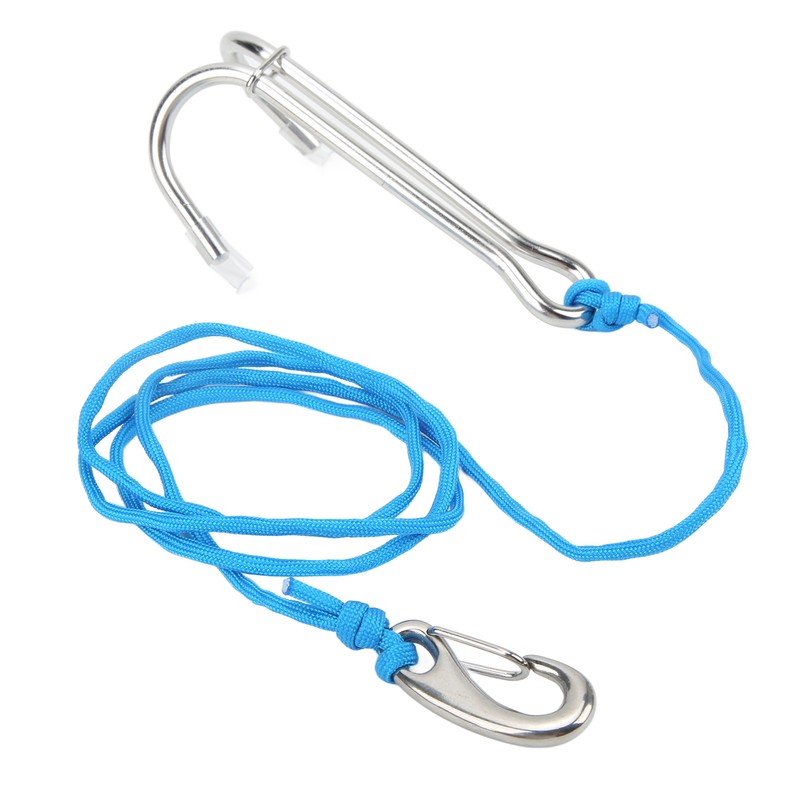 Diving Hooks Stainless Steel Double Reef Hook with Spiral Coil