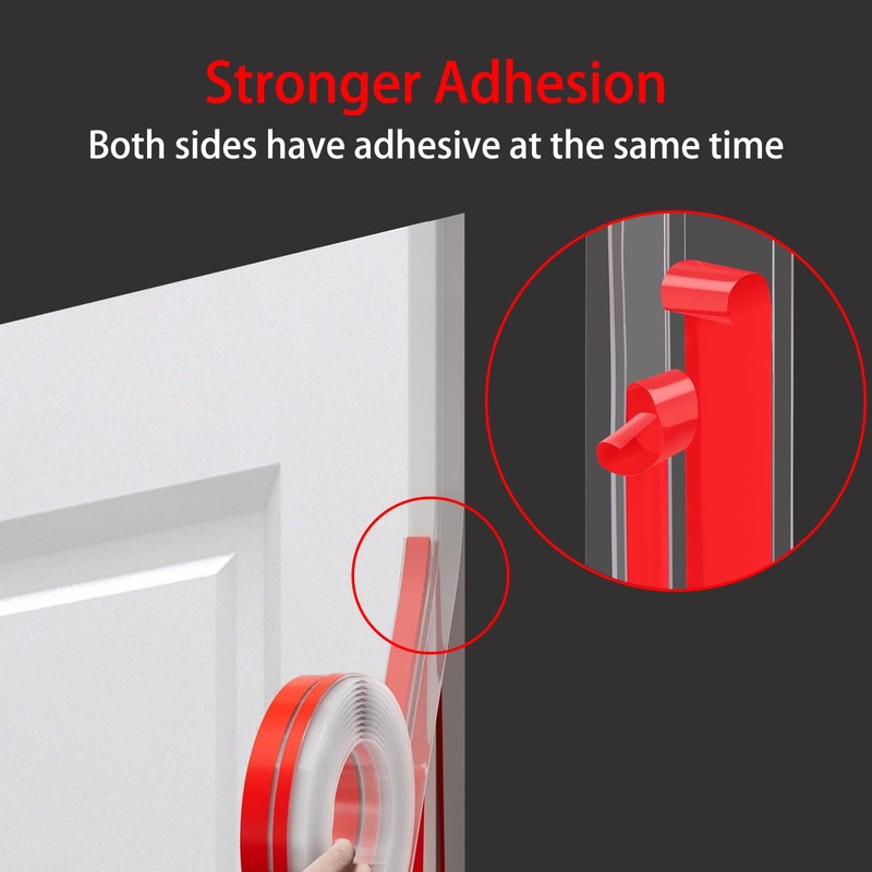 Tigsport T-Shaped Door Draft Stopper，Silicone Weather Stripping Seal for Windows