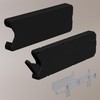 KOTARBAU Flap Fitting Bar Compartment Black 259 mm Construction Plastic