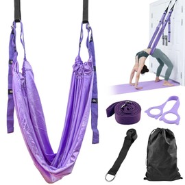 GZhaizhuan Yoga Strap Set, Yoga Strap Made of Polyester Cotton, Yoga Stretching Band for Ballet, Pilates, Gymnastics, Flexibility, with Tension Band, 8 Tension Band