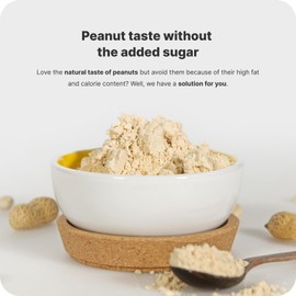 Vilgain 100% organic peanut butter powder | Sugar-free with 2x fewer calories | Ideal for smoothies & porridge | Rich in protein & fiber | 46 kcal per serving