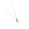 Women's Necklace with F Pendant, 5 cm, 100% Jeweller's Alloy,