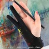 CTFRQC 2 Pack Smudge Gloves Anti Smudge 2 Finger Artist