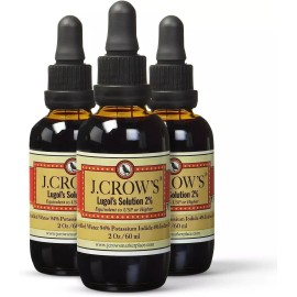 Lugol's J.CROW'S® Lugol's Solution of Iodine 2% 2 Oz Three Pack (3 Bottles)
