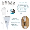 Large Icing Nozzles and Bag with Coupler,1M 2D 1A 4B