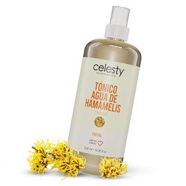 CELESTY | Tónico Facial Agua de Hamamelis | Tonificador Facial de Uso Diario | Rutina de Cuidado Facial | Tónico Facial Piel Grasa y Mixta | Aplicación Ideal Antes de la Crema Facial | 500 ml