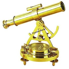 Thor Instruments.Co Alidade Telescope With Compass Nautical Antique Brass Marine Collectible Brass