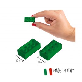 Simba Blox 104114542 100 Green Building Blocks for Children from 3 Years Old 8 Blocks in Tin High Quality Fully Compatible with Many Other Manufacturers