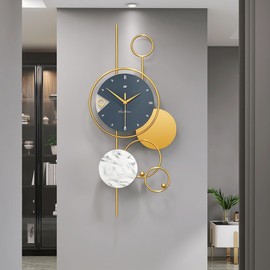 Futyli 31 Inch Large Wall Clock Modern Wall Clocks Battery Operated Metal Wall Clock Decorative Wall Art Work Wallclock for Living Room Office Kitchen Wall Clocks Silent (30.7 inch)