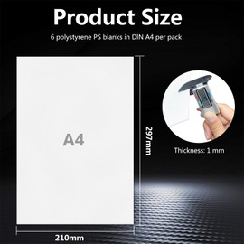 pangdapengpeng 6 pcs White Plastic Sheet, A4 Foam PVC Boards 21 x 29,7 cm, 1mm Thick Hard Polypropylene Sheet for Sand Table Model Making, Modeling, Art, DIY (White)