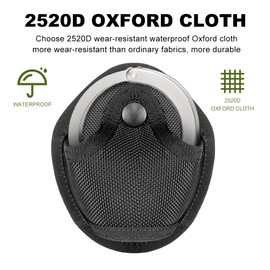 DONGKER Handcuff Holster,Open Top Handcuff Case with Belt Loop Law Enforcement Cuff Holder for Duty Belt Carry Handcuffs Keys