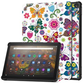 Jarttarn Compatible with New Kindle Fire HD 10 Tablet 2023 Case 10 inch PU Leather Flip Fold Smart Shell for Fire HD10 Tablet Case (HD)