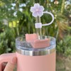 Hebterrka Thermal Cup Accessories: Pack of 5 Multicoloured Flower Straw