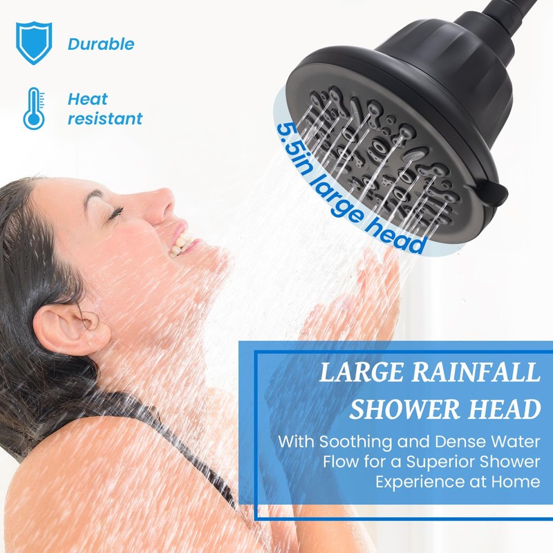 Ryamen Shower Head with Filter, Filtered Shower Head for Hard